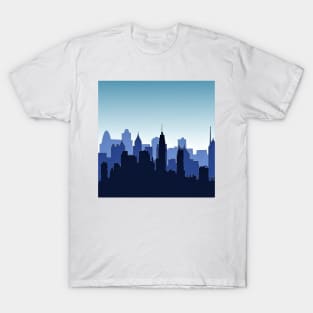 The blue city silhouette T-Shirt